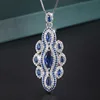 Colgante de cristal azul