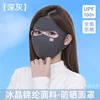 Dark gray - seamless full-face ice silk facekini