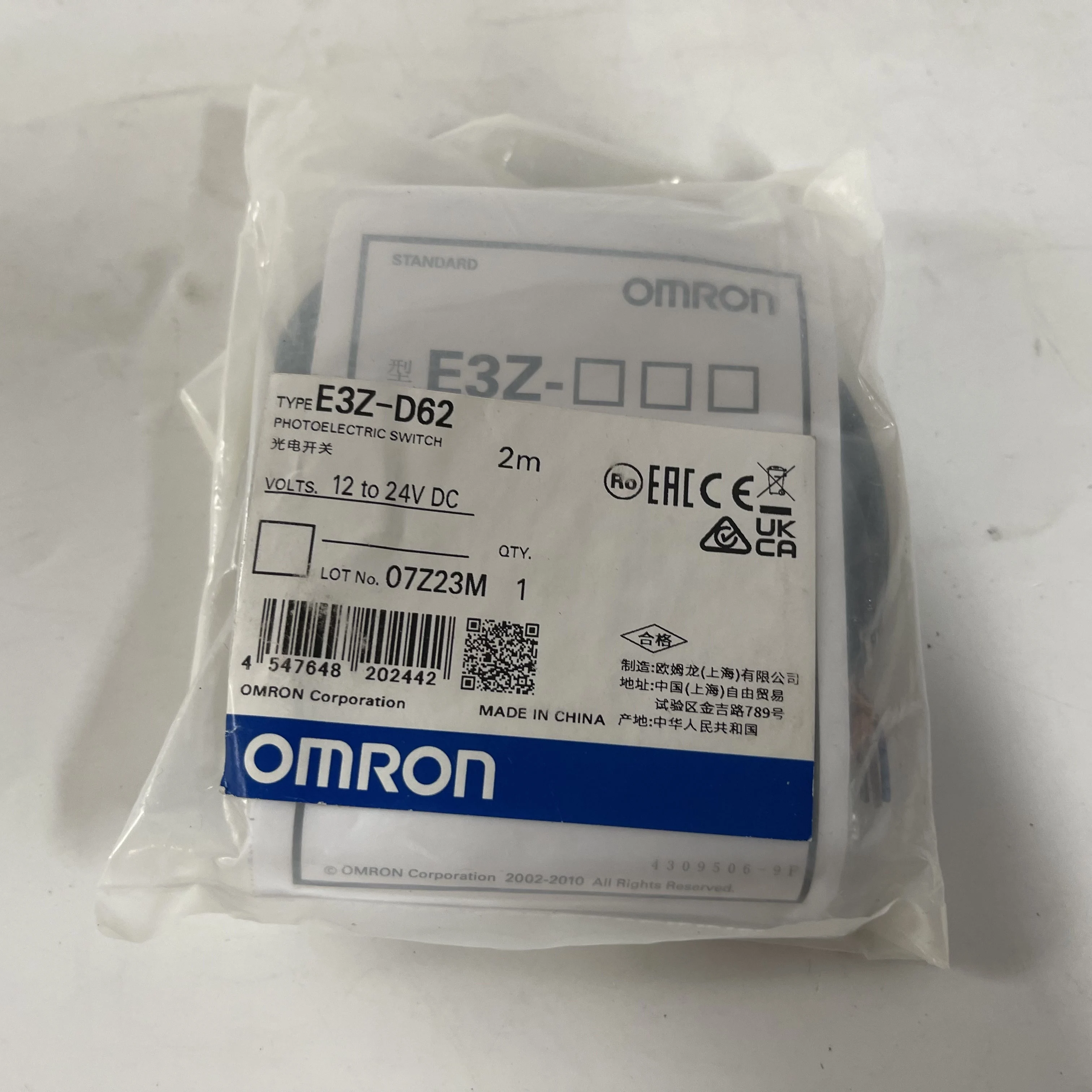 OMRON Photoelectric Switch E3Z-D62
