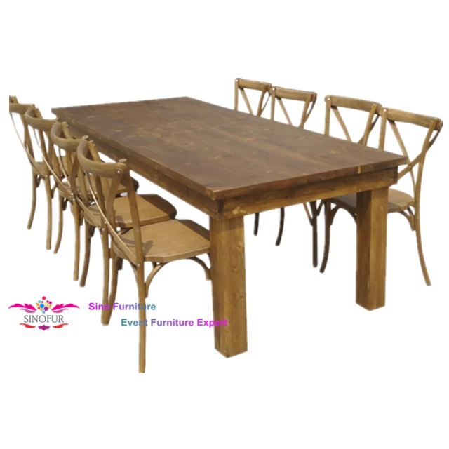 Лидер продаж, старинный винтажный стол для фермы из массива дерева