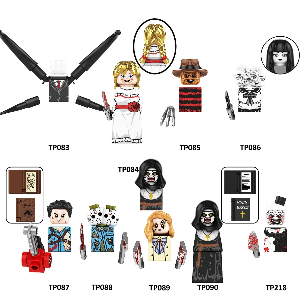 Halloween Horror Character Building Blocks Terrifier Mini Action Figs Bricks Collection Model Kid Toy Gift Juguete TP1011