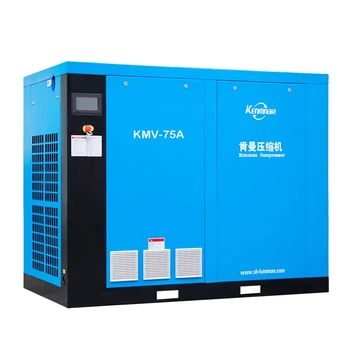 Low Noise 55KW 8bar Easy Operation Elastic Direct Driving Variable Speed Start up Single Stage Screw Air Compressor