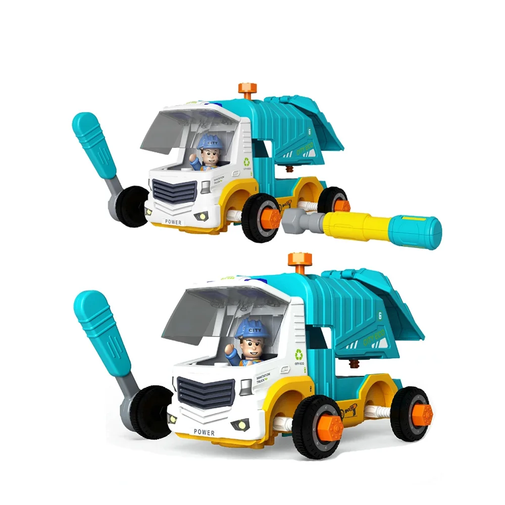 小组装儿童玩具拉回小型车diy 挖掘机摩擦车辆卡车拆开施工开挖套装玩具车 Buy 开挖套件玩具 儿童diy 开挖 回力车玩具