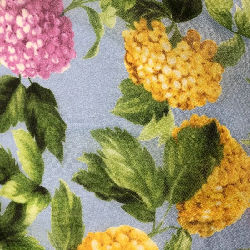 100 вискоза принт из искусственного шелка challis 50D ткань Жоржетта для платья