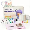 Caja de color personalizada con set de pintura de 2 tazas
