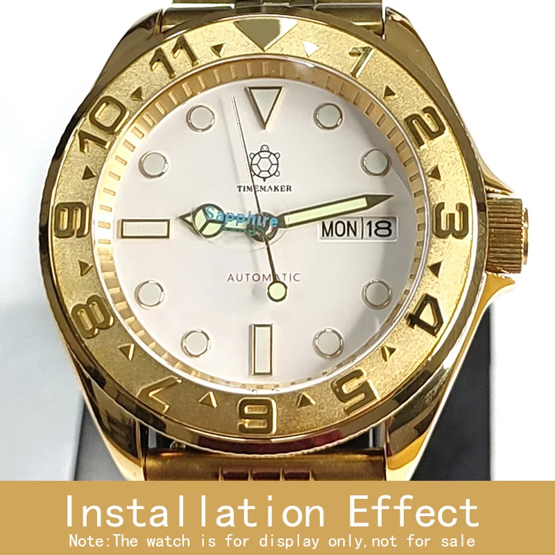 Custom Logo Green Blue Luminous Dial 28.5mm Double Calendar Window Seiko SKX007 009 NH35/36 4R 6R Movement Watch Accessories