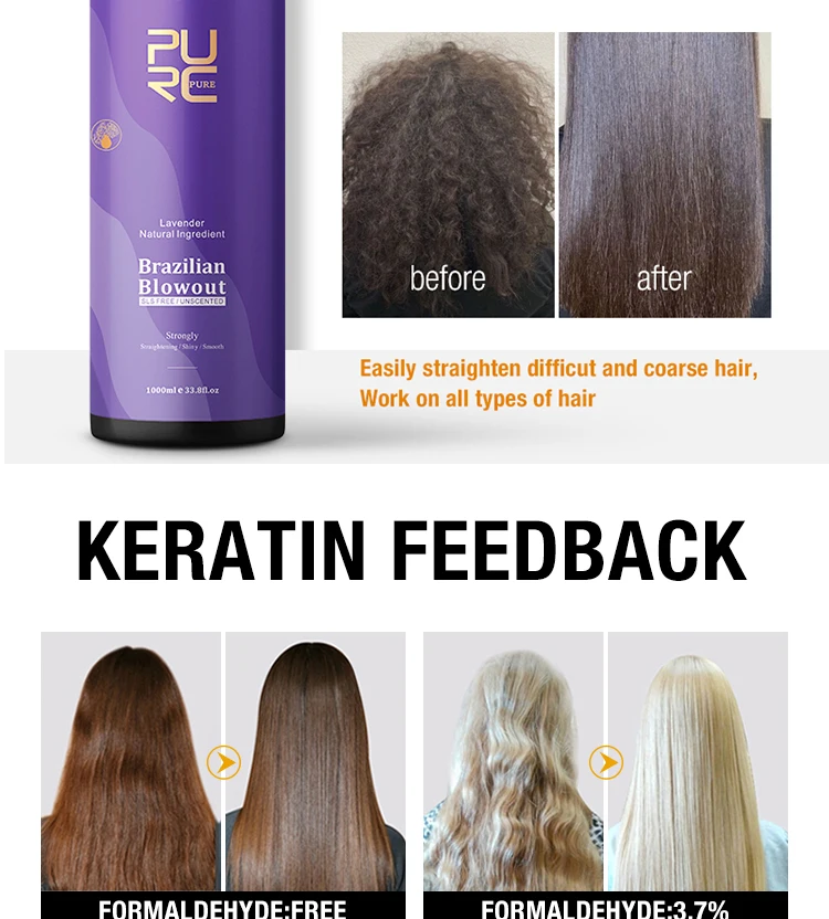 Keratin Hair Treatment 1000ml Profesional Organic Keratin Hair