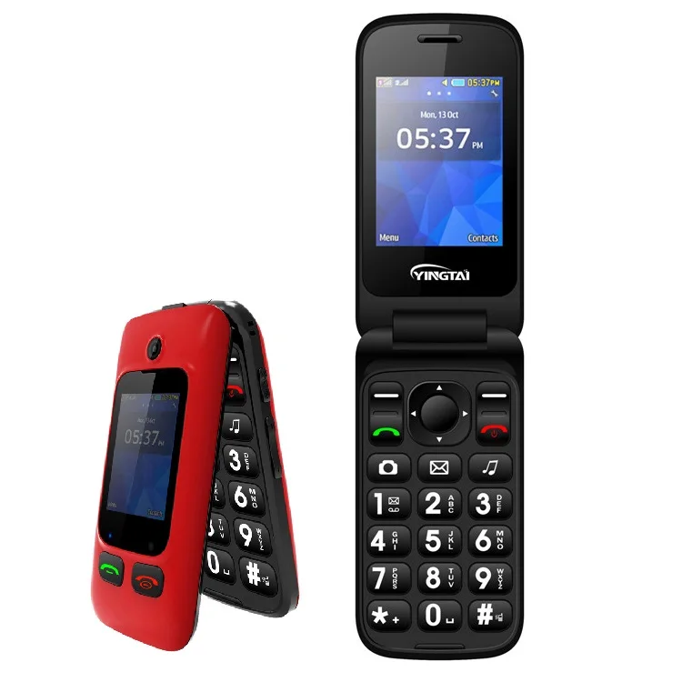 2.4 Inch Unlock Dual Sim Old People Mobile Phone with Keypad Talking 2G3GGSM WCDMA Flip Phone