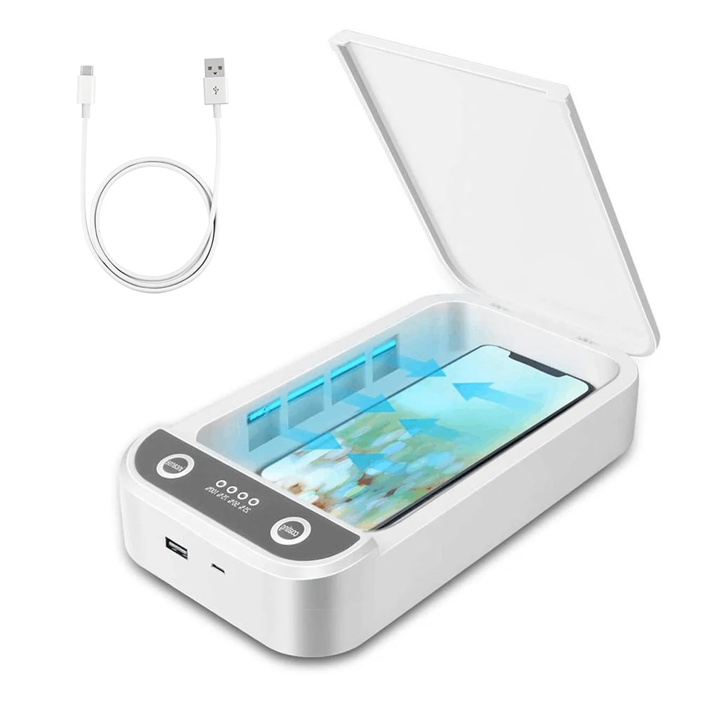 USB rechargeable Portable UV Sterilizer Box Mobile Phone Sanitizer Case UV disinfection box For Smart Cell Phone mask