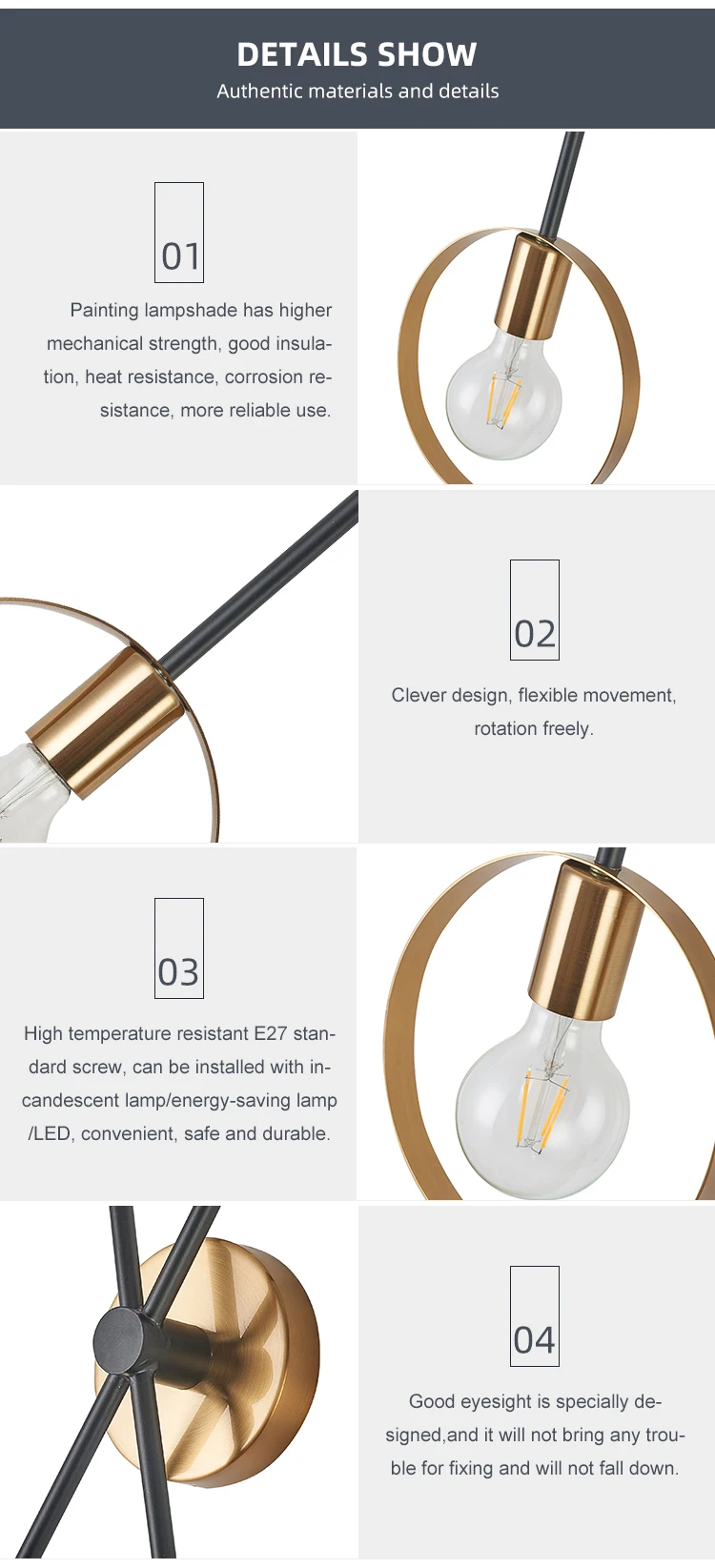 wj0015 high quality indoor soft lighting decorated bedroom double led wall lamp-4