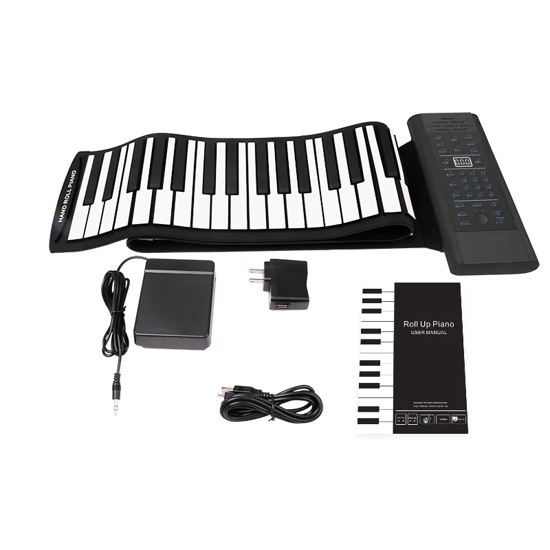 PB61 61 Keys USB Flexible Roll up Piano Electronic Foldable Keyboard