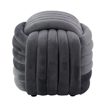 Decent Living Room Velvet Ottoman Best Comfort Footrest Stool Vanity Dressing Knit Lines Stool