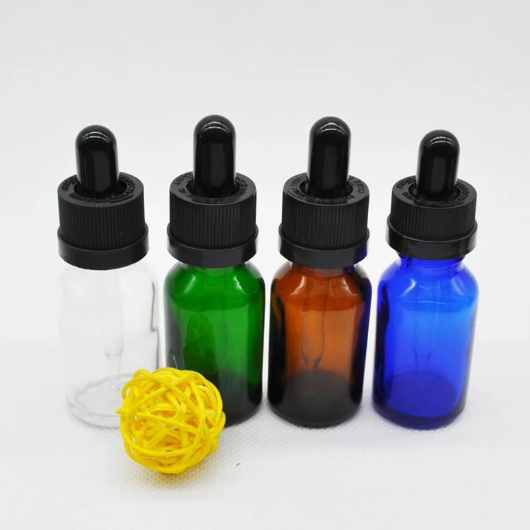 Customized logo 15/20/30/50/100ml Custom Logo Print Frosted Amber Green Blue Glass Dropper Bottle Cosmetic Dripper Bottle Hair O