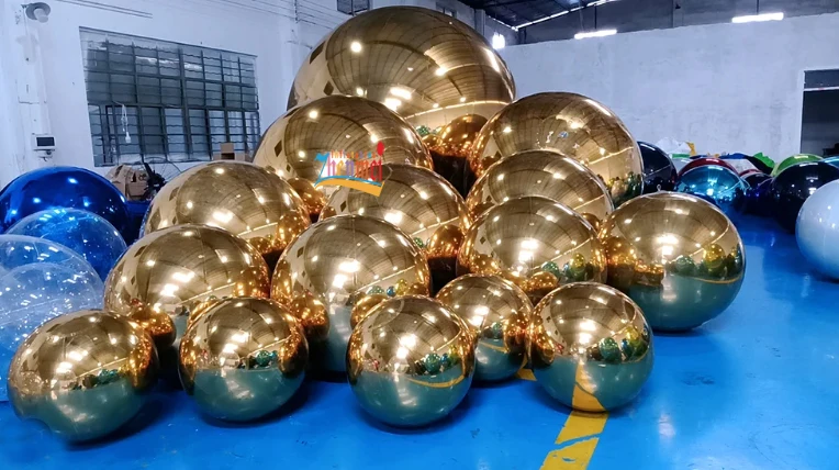 Large Shiny Black PVC Inflatable Mirror Ball Giant Balloon for Event ...