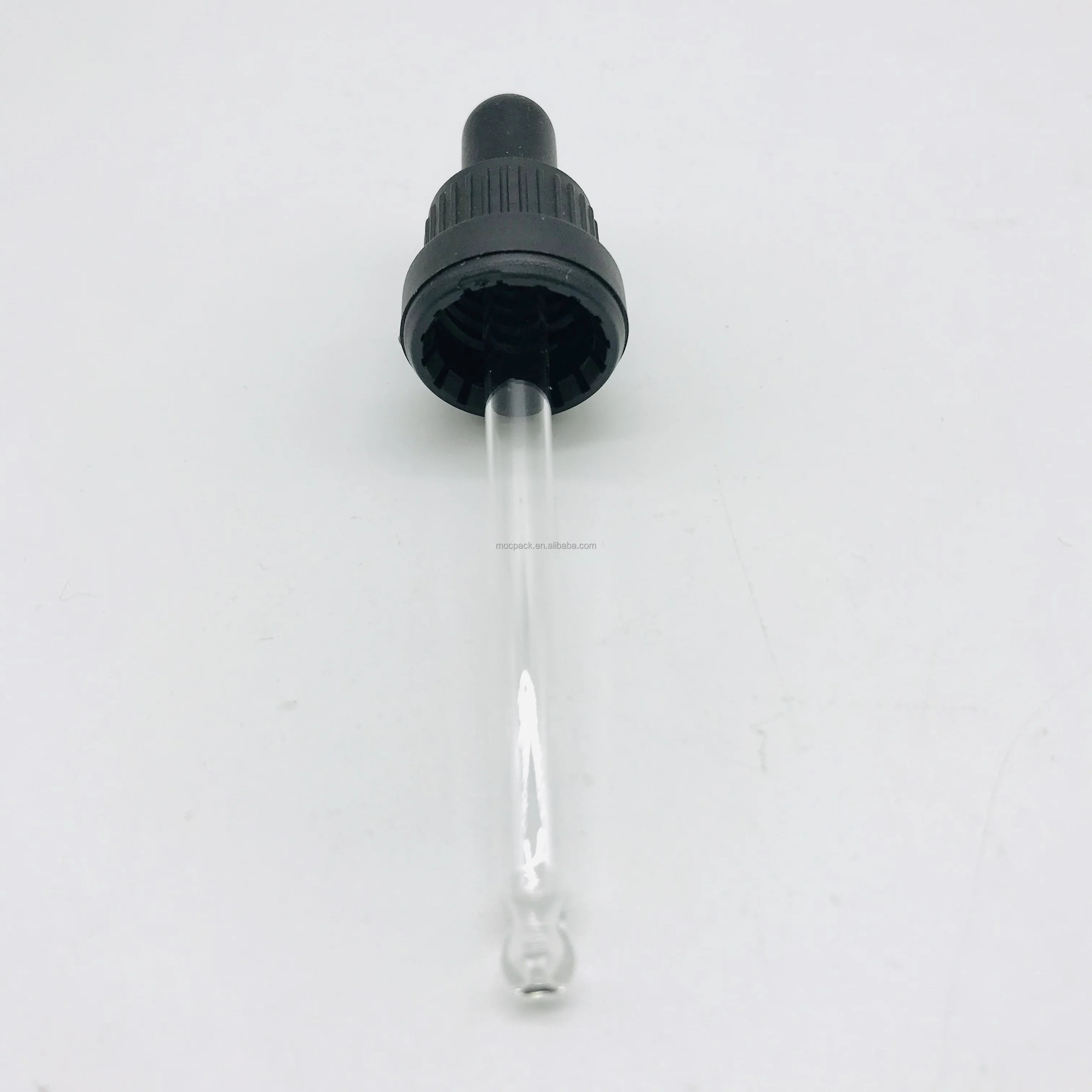 product factory wholesale 18mm matte black tamper evident dropper tamper proof glass dropper-28