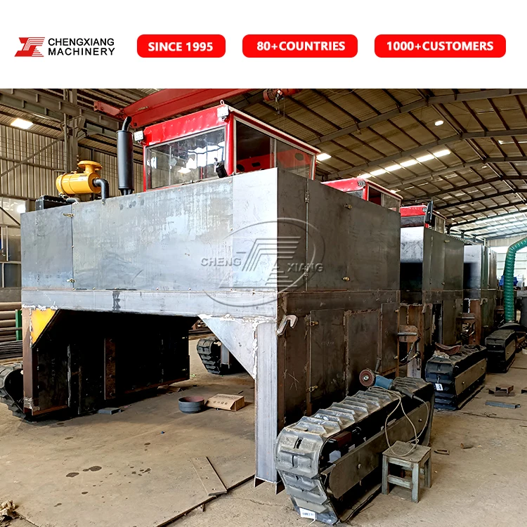 Chengxiang High Yield Compost Organic Waste Equipment Automatic Crawler Compost Turner Machine