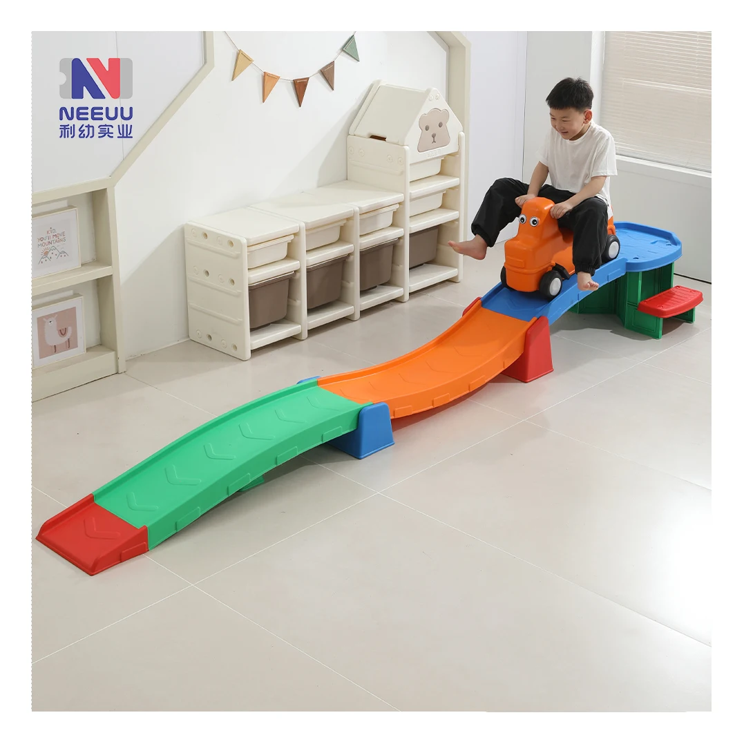 Up Down Rroller Coaster Toys for Toddlers,Kids Slide Block Three-stage  Track Scooter Ride on Toys Car Toddler Rroller Coaster
