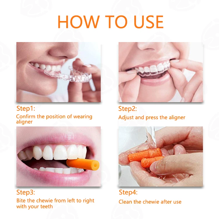 4 in 1 Aligner Removal Tool with Chewies Dental Orthodontic Aligner Kit for Braces and Trays