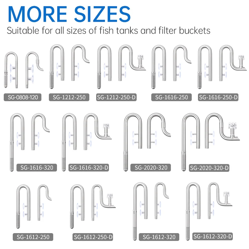 WEEKAQUA SG-1616 Aquarium Filter Accessories - Stainless Steel