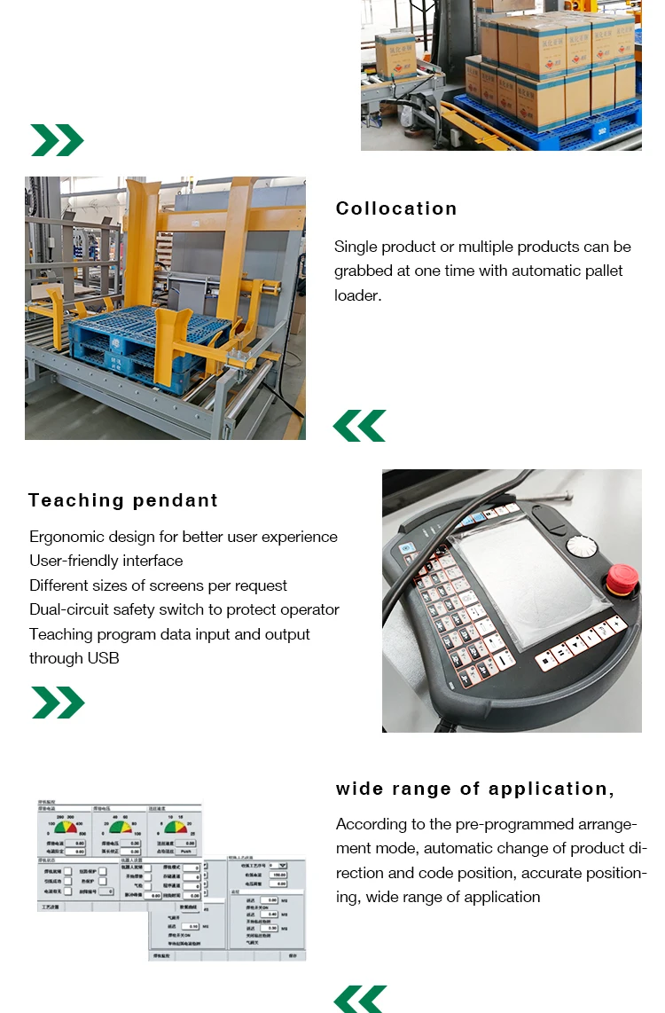 YUPACK Automatic Powder Robot Arm Palletizer for Metal Cartons