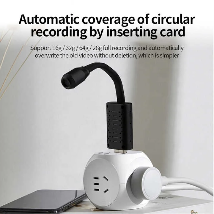 U21 Intelligent Monitoring V380 Camara IP Usb Small Camera Wifi Usb Mini Camera P2P Cloud Storage Home Indoor Mini Camera
