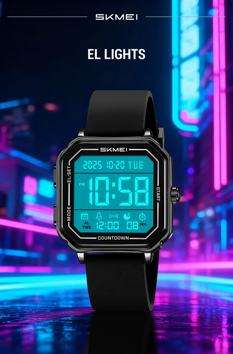 Skmei 2559 Trendy Multi-function Square Sports Digital Watch For Men 40mm dial