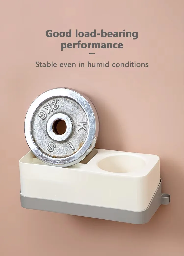 Top Seller Bathroom Toilet Hair Dryer Storage Rack Simple Punch-Free Plastic Wall Shelf supplier