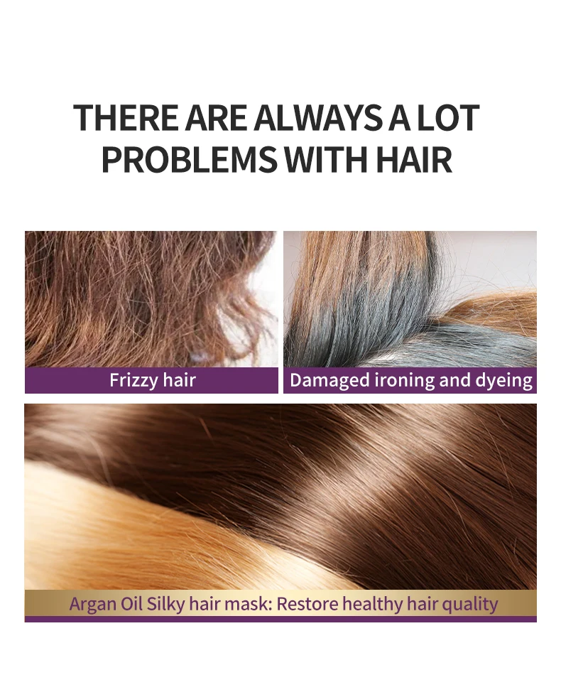 OEM/ODM Argan Oil Silky Hairmask Repair Smoothing Concentrated Formula Nourishing Moisturizing for Dry(pic2)