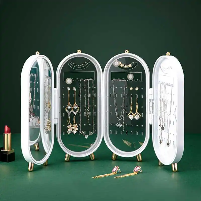Factory wholesale Jewelry Storage Box Earring Necklace Hand Jewelry Box Home Multi functional Folding Portable Display Stand