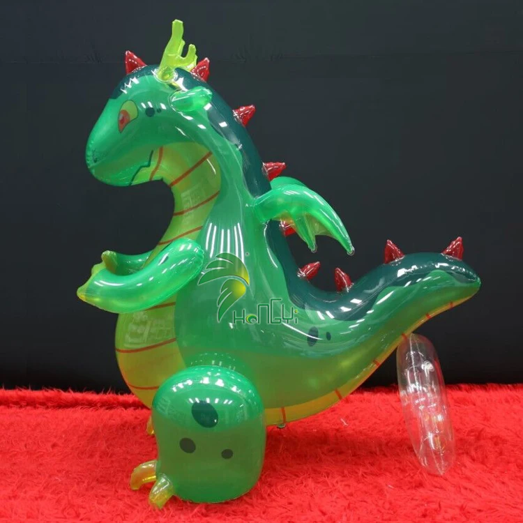 Transparent Shiny PVC Inflatable Green Dragon Custom Inflatable Dino ...