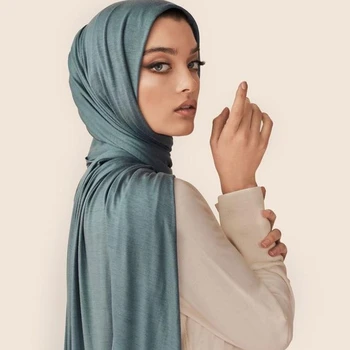 Winter Favorite Super-Soft Light-Weight Scarf Stretchy Fabric Breathable Thinner Jersey Hijabs For Everyday Wear And Working Out
