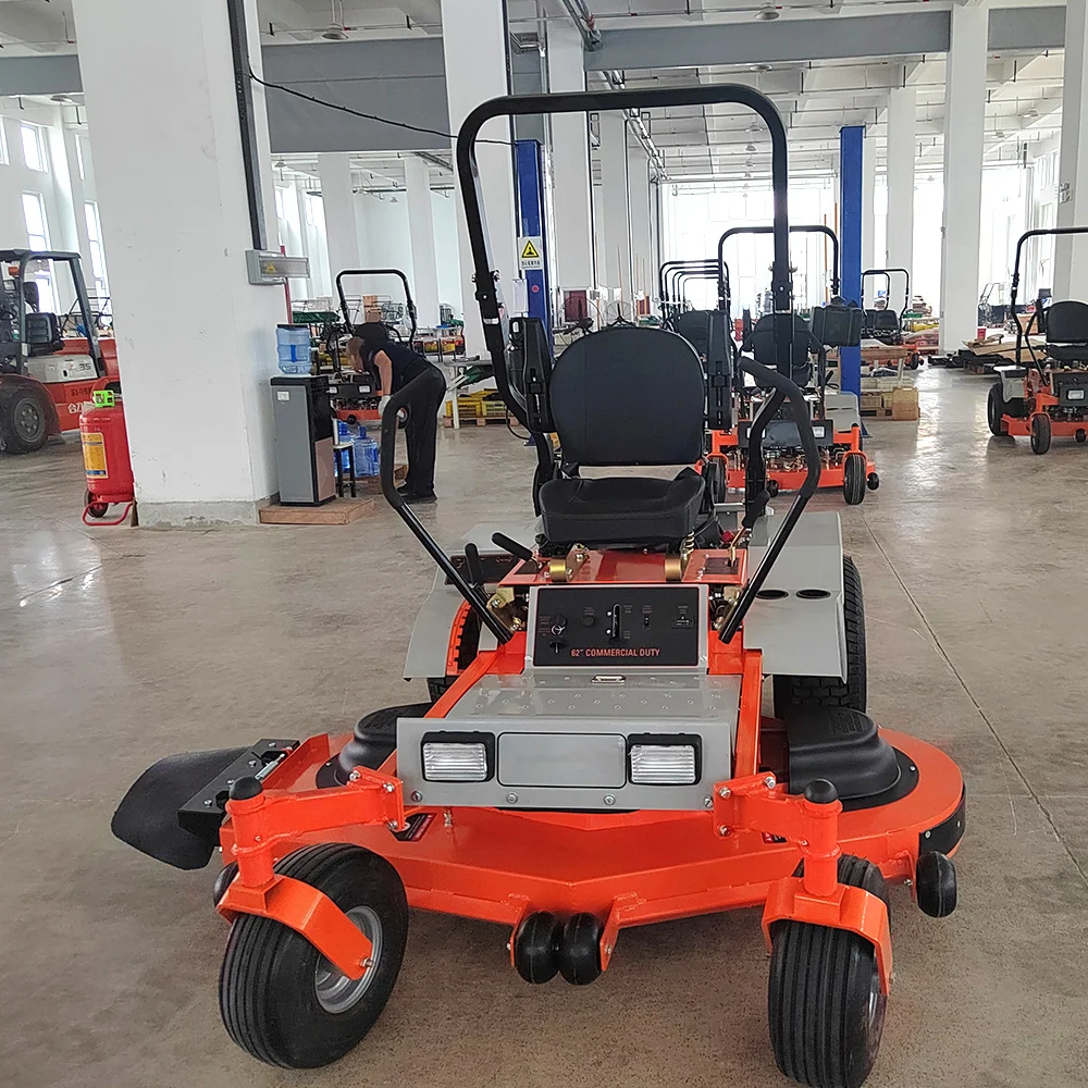 Ilmainen kuljetus pyöräilevällä ruoholeikkausalalla 25HP 48 50 62 tuumaa, joka käyttää benzinimotoria ruohon leikkumiseen