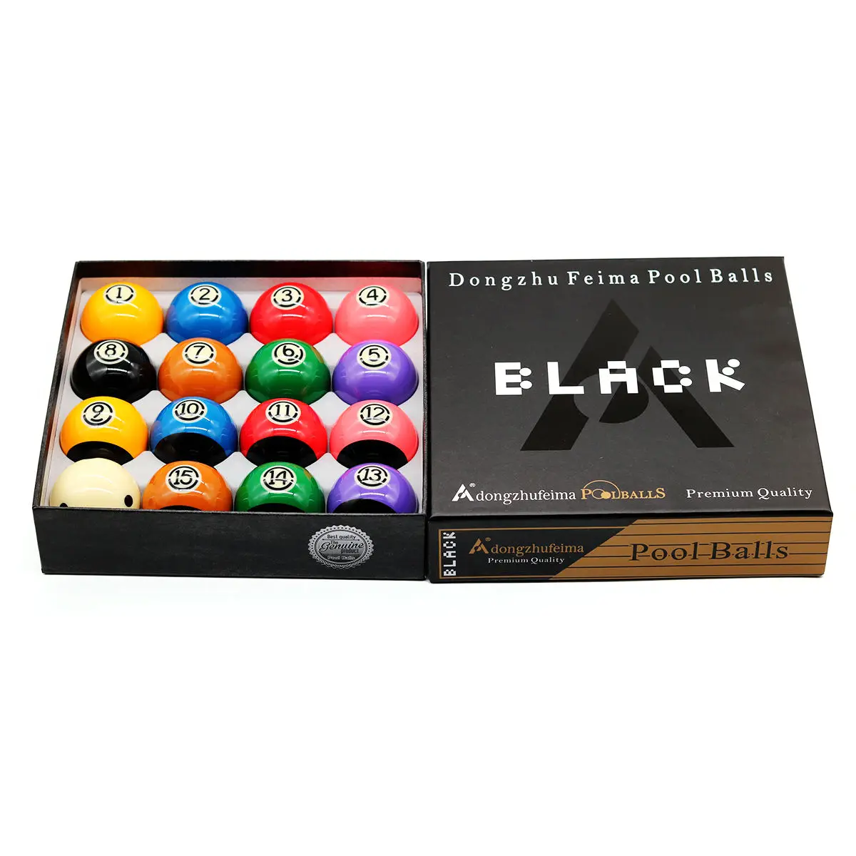 Premium TV 16A Black Design Resin Pool Ball Set for Sale