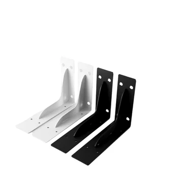 5-Inch Solid Steel Floating Shelf Brackets - 6 Pcs Heavy Duty Hidden