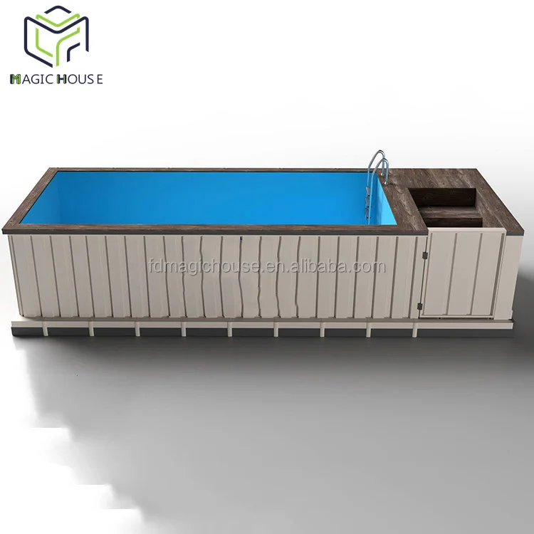 Magic House Best Quality Custom Cheap 20ft and 40 Feet Shipping Container Swimming Pool in Back Yard
