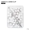 11 cm white cotton padded hair clips-100 pcs boxed