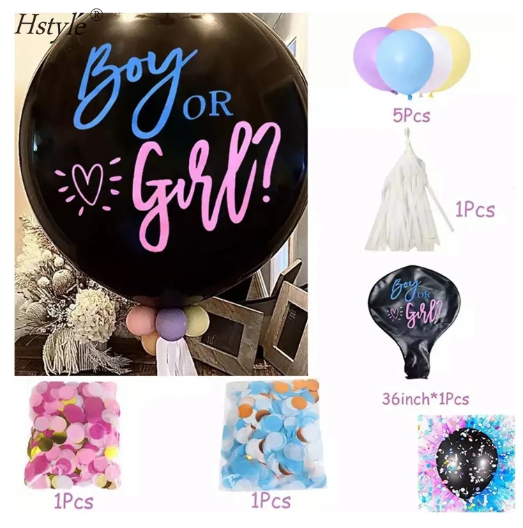 Palloncini per rivelare il sesso del bambino / Palloncini personalizzati / Palloncini giganti da 36 pollici (3 piedi) / Festa per bambini o bambine - Italia