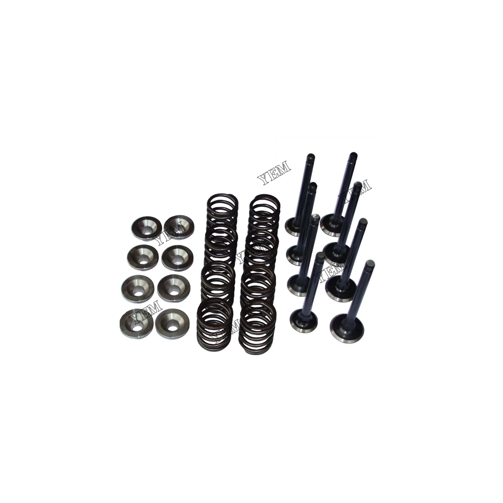 1 Set Engine Valve Guide Seat Intake Valve and Exhaust Valve for Kubota V3800T Engine Parts