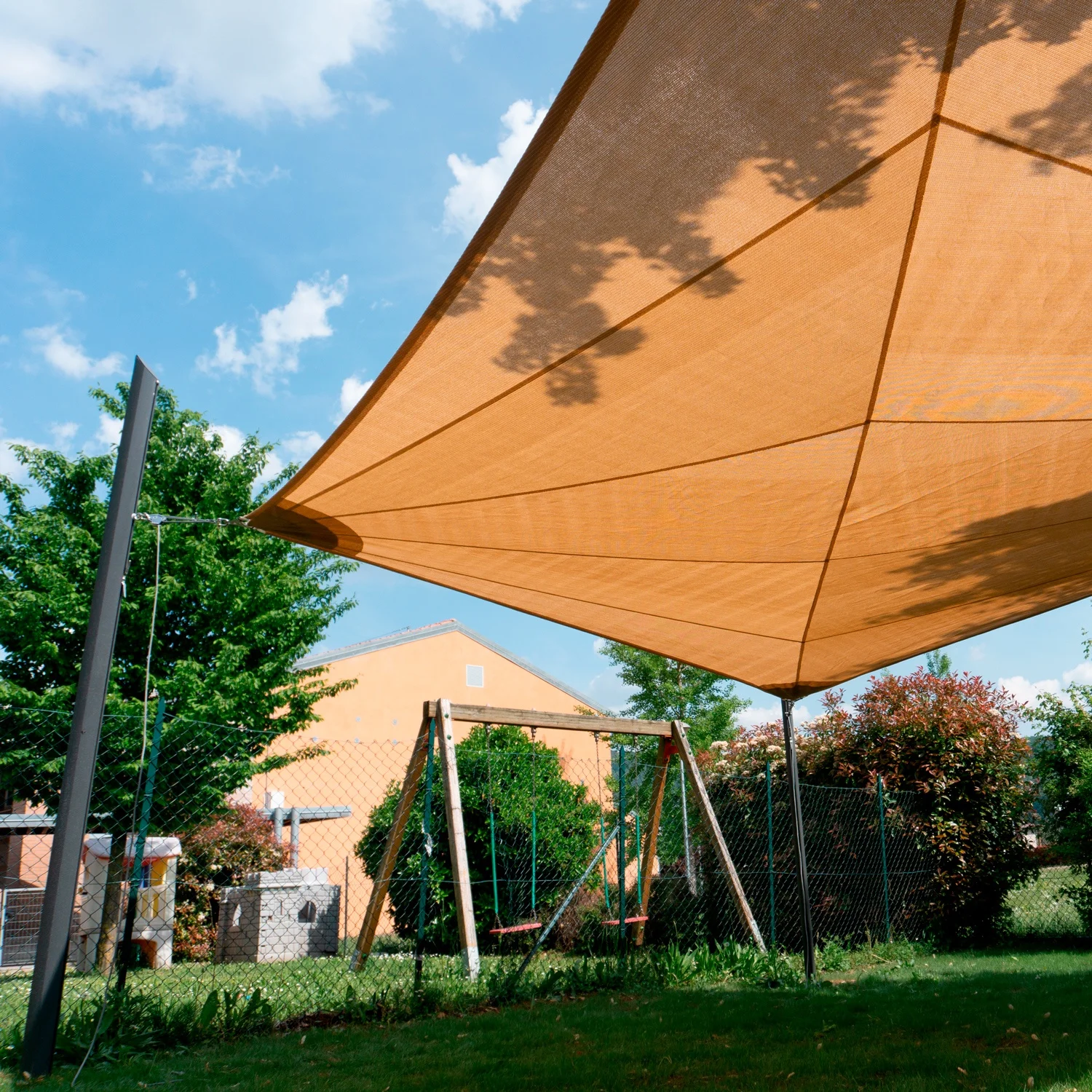 Long Service Life HDPE Beige Color Sun Shade Net Agricultural Garden Shade Sails