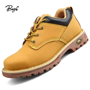 JDS Wholesale Yellow High Quality Waterproof Construction Industrial Safety Shoes