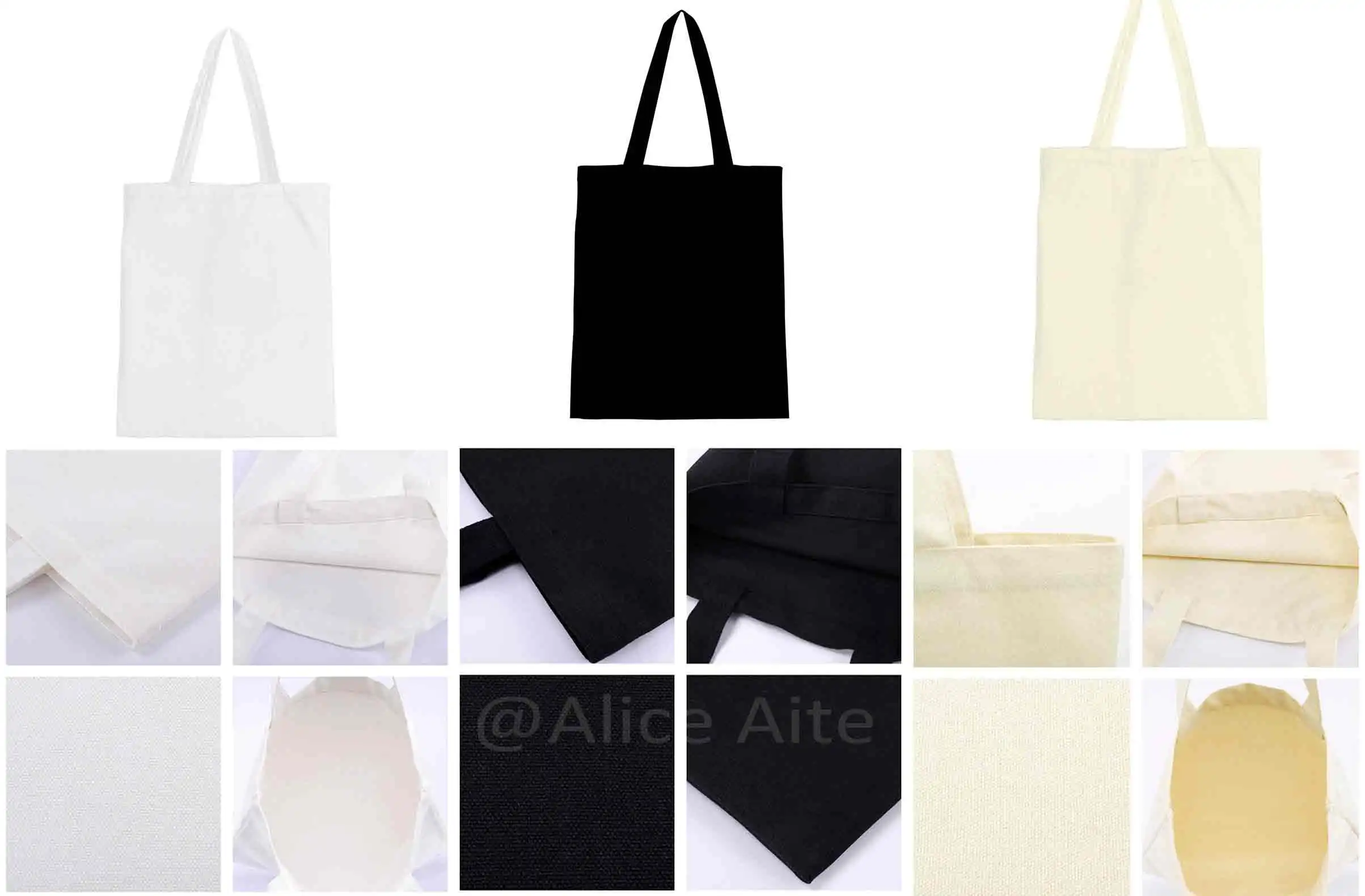 Colorful Custom Promotional Personalized Plain Style Canvas Bags Printed With Logo Reusable Shopping Tote Bags details