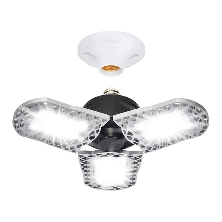 
Быстрая доставка, 60 Вт, алюминиевый подвальный светильник с регулируемыми многопозиционными панелями, лм, деформируемый светильник для гаража 