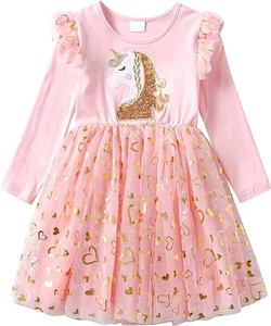 New Product Explosion Shining Star Printing Tutu Dresses for Girls Kids Kids Dresses for 2-14T Girls