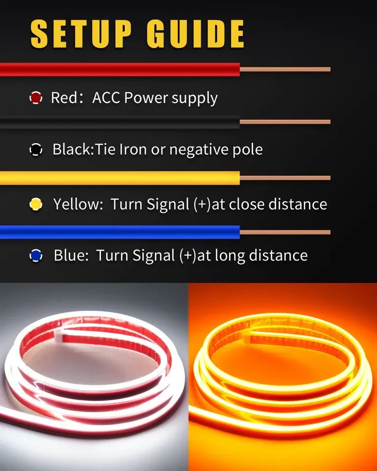 Exterior Car LED Hood Light Strip,Dual Color Dynamic | Ubuy - View #7