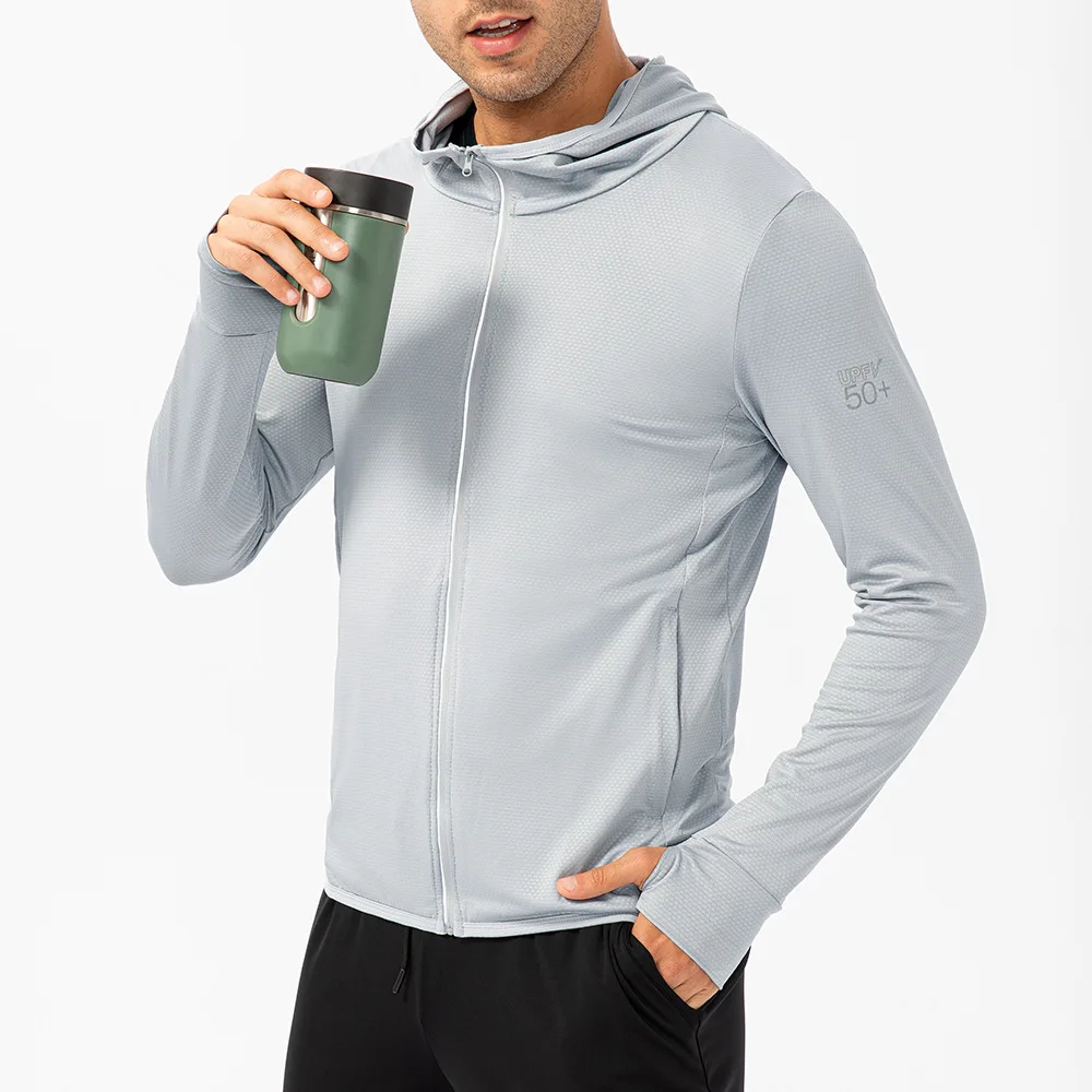 UPF 50+ Mens GYM Fiess Clothing Running Sports Tracksuits Compression Long Sleeve Shirts Blank Zipper Jacket172_voghion.com