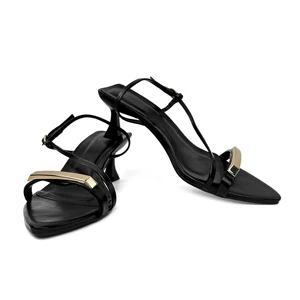 Pointed Head Shine Rhinestone New Design Sexy Women High Heel Slippers Narrow Strap Unique Banquet Wedding Dress Ladies Shoes