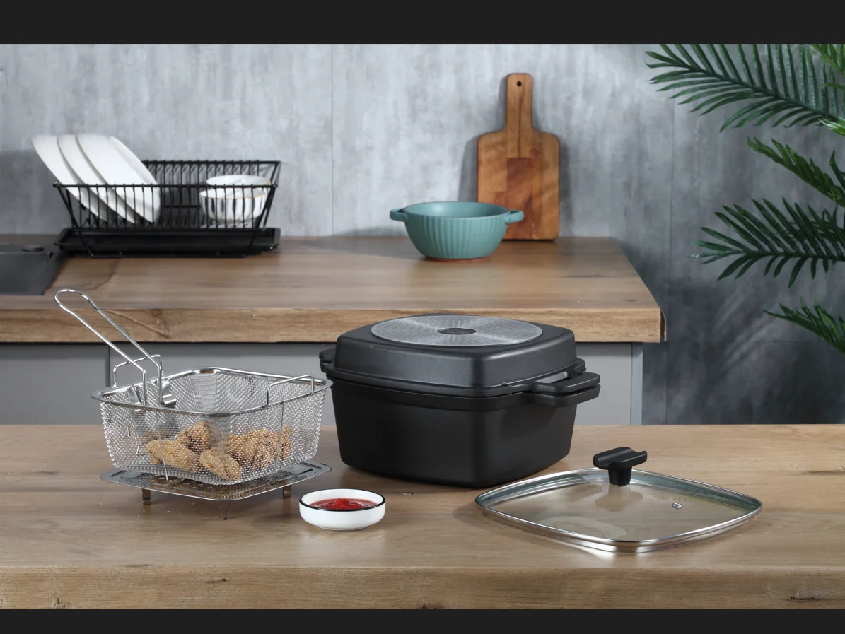 Large Volume Stockpot Stackable 5PCS Aluminum Cookware Set Cooking Hot Pot Multifunctional Kitchenware