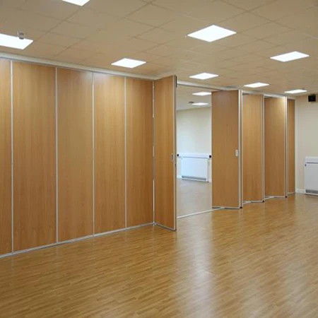 Latest Design Aluminium Frame Sliding Folding Wooden Banquet Hall Soundproof Movable Partition Wall