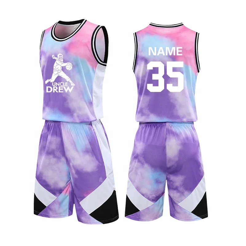 BSKX13 Purple Sublimation Personalized Cool Basketball Uniforms