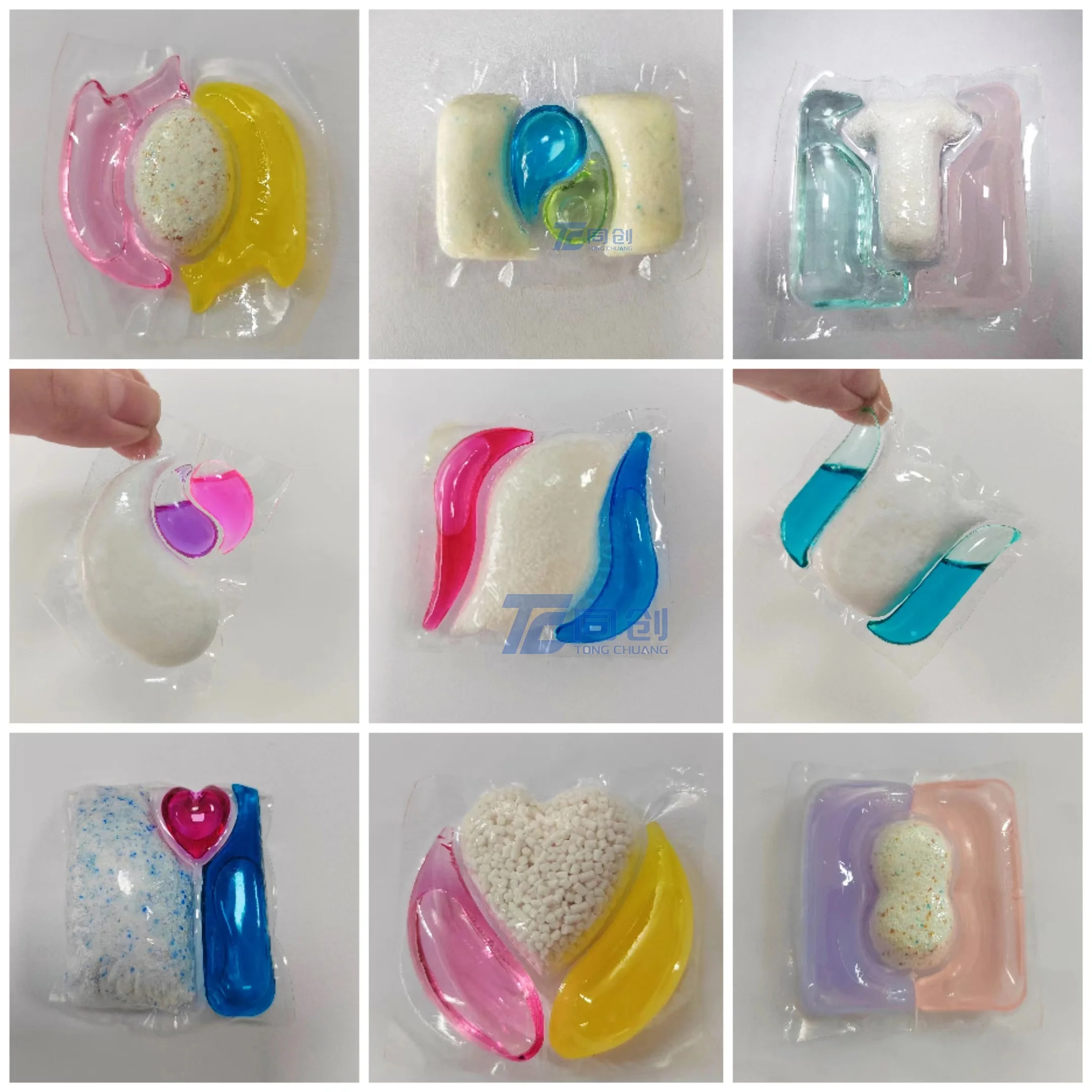 Flat Plate Tank Type Powder Dishwasher Pod Packaging Machine Automatic Water Soluble Film Detergent Laundry Pods Packing Machine